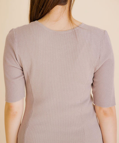 羅紋設計針織連衣裙