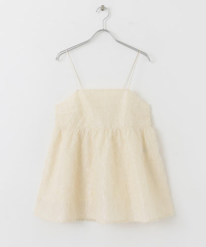 提花流蘇吊帶上衣