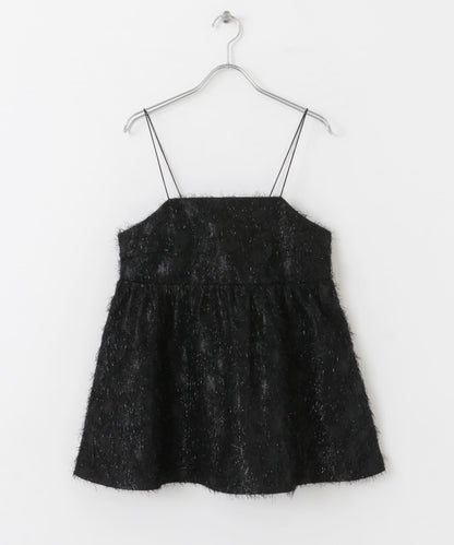 提花流蘇吊帶上衣