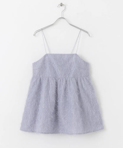 提花流蘇吊帶上衣