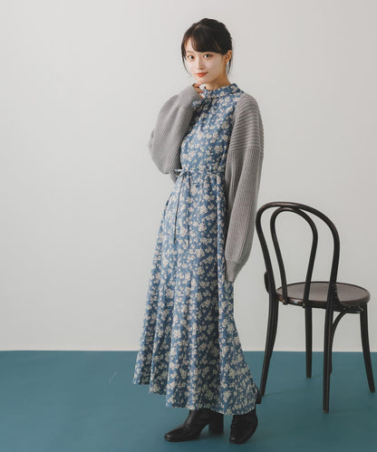 羅紋針織開衫披肩