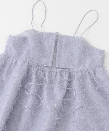 提花流蘇吊帶上衣