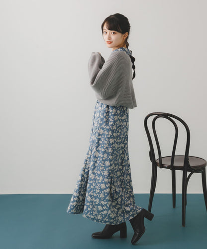 羅紋針織開衫披肩