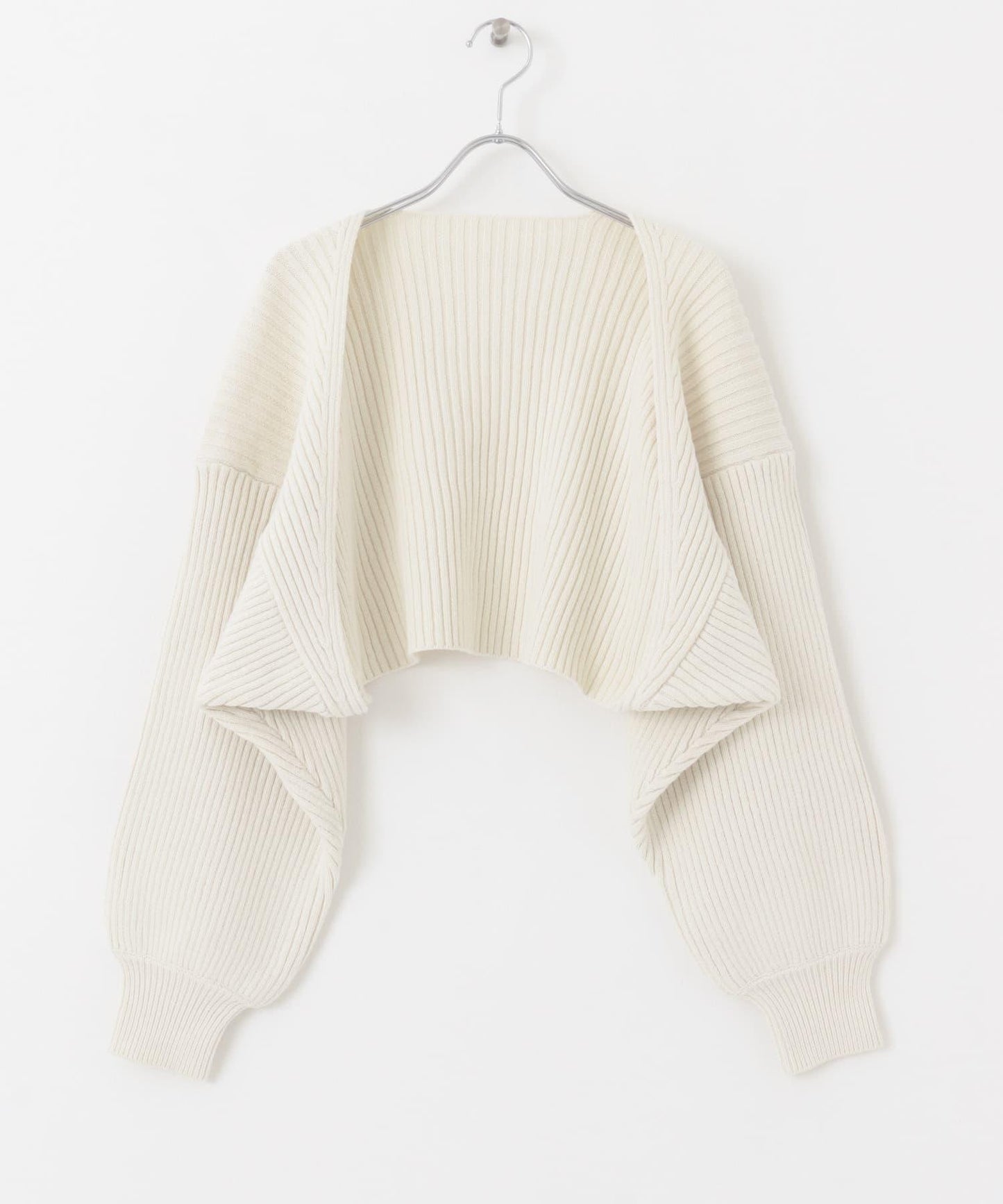 羅紋針織開衫披肩