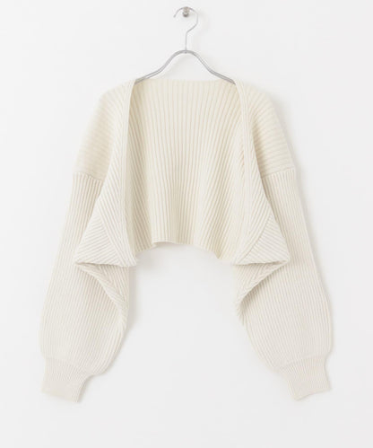 羅紋針織開衫披肩