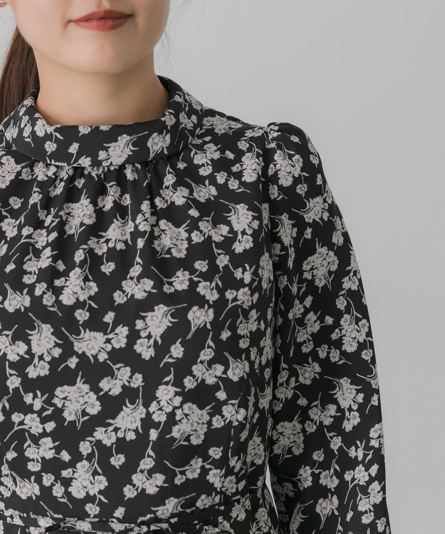 背部設計花卉連衣裙