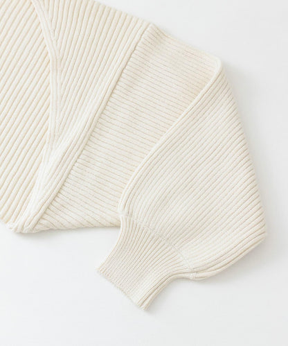 羅紋針織開衫披肩