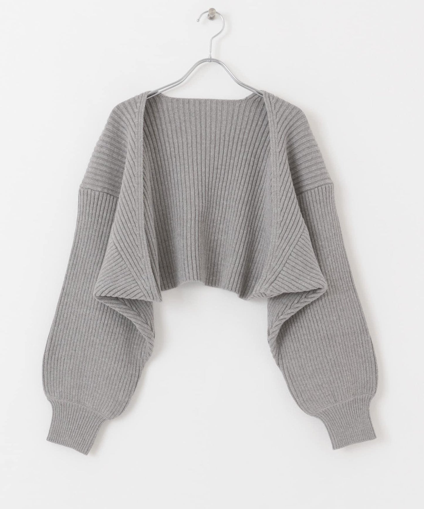 羅紋針織開衫披肩