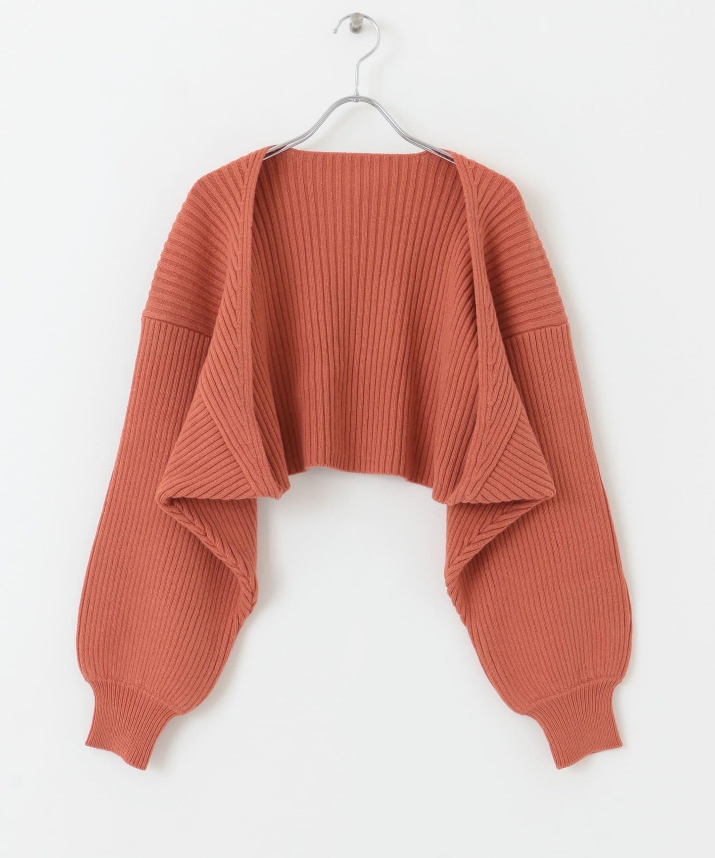 羅紋針織開衫披肩