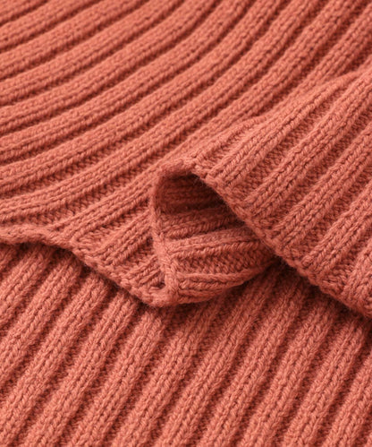 羅紋針織開衫披肩