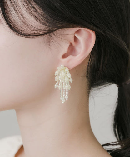 珠飾流蘇耳環