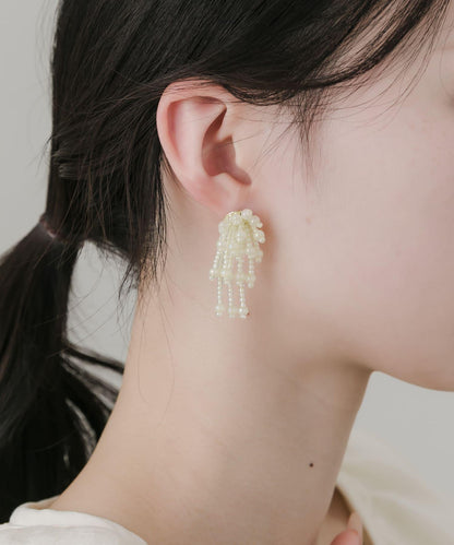 珠飾流蘇耳環