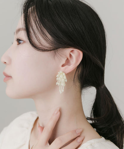 珠飾流蘇耳環