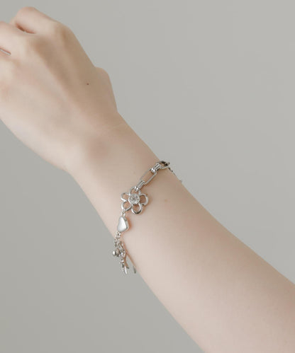 金屬鏈條裝飾T扣手鍊