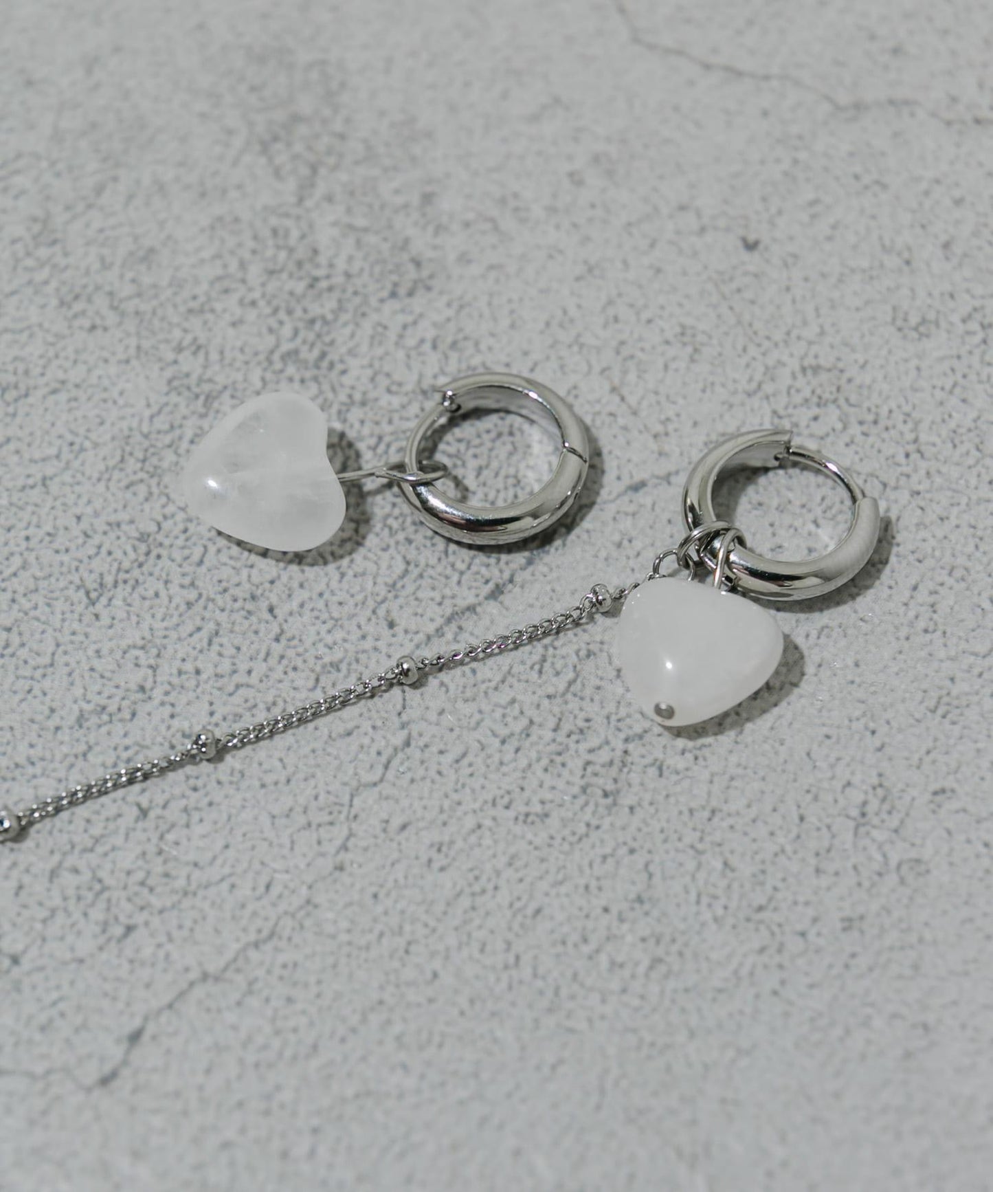 不鏽鋼愛心吊墜兩用耳環