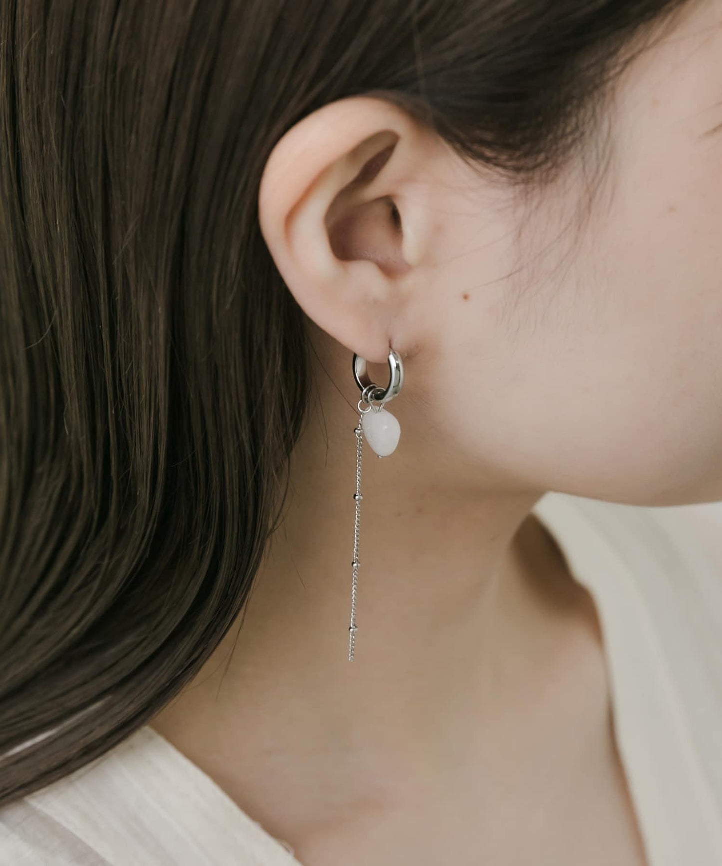 不鏽鋼愛心吊墜兩用耳環