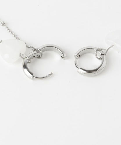 不鏽鋼愛心吊墜兩用耳環