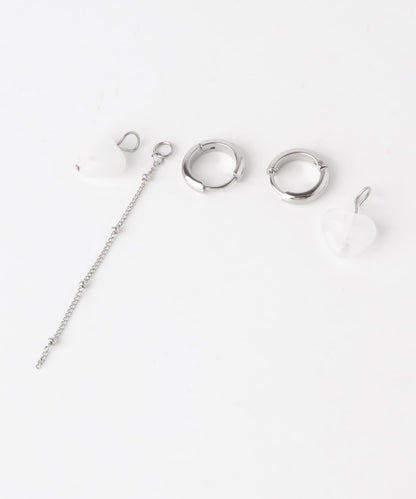 不鏽鋼愛心吊墜兩用耳環