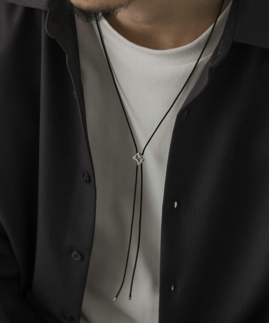 金屬頂飾釦環領帶項鍊