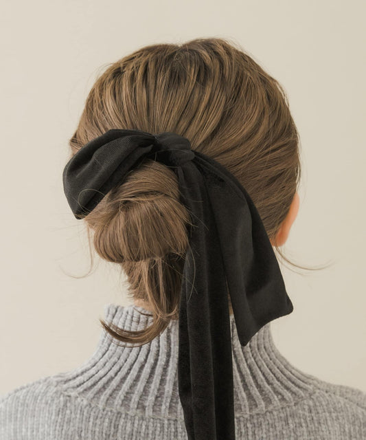 「/部分門店限定」天鵝絨大蝴蝶結髮圈套裝