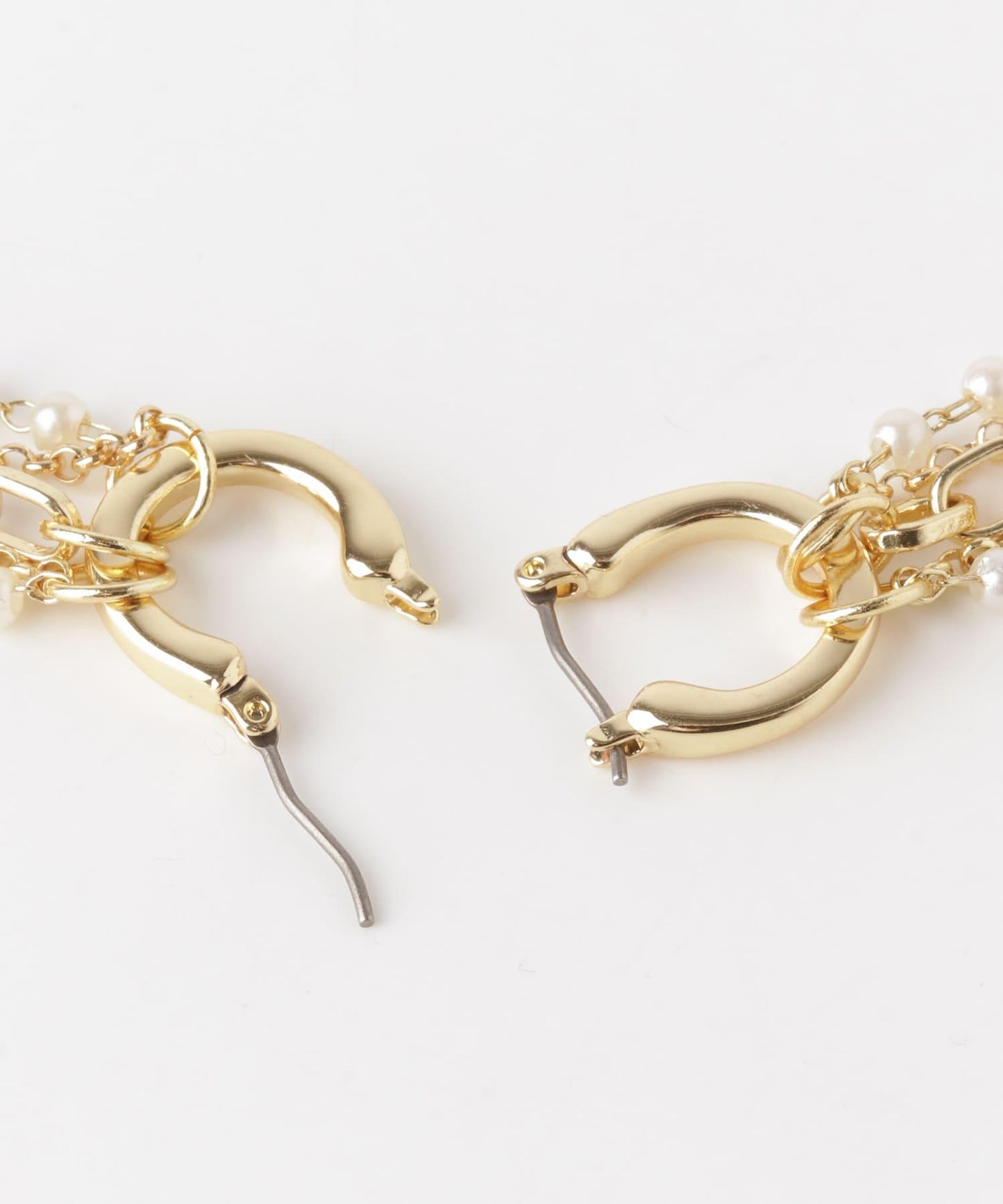 珍珠鏈多用圈形耳環