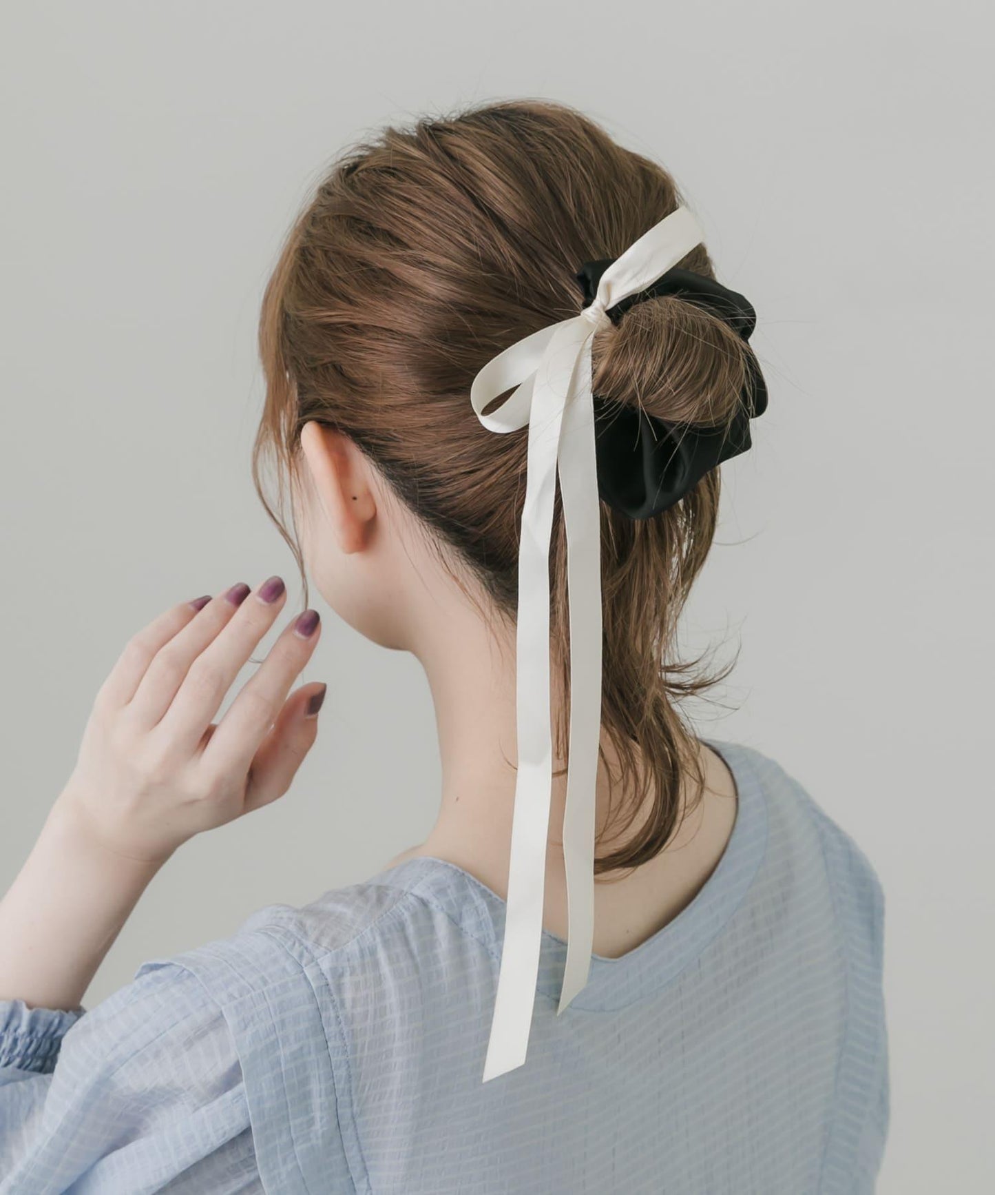 多功能拼色毛絨髮帶