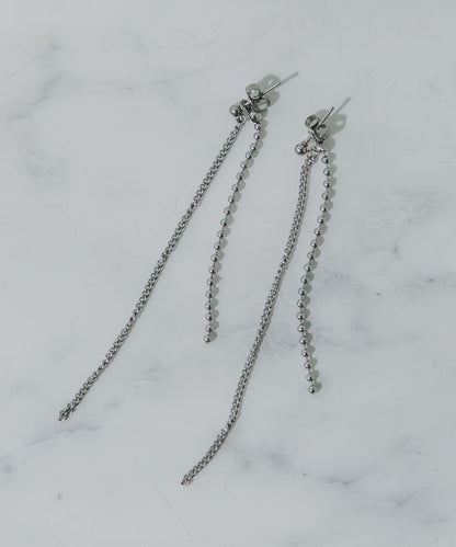 不鏽鋼雙層簡約鏈條耳環