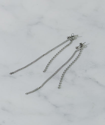 不鏽鋼雙層簡約鏈條耳環