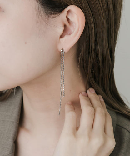 不鏽鋼雙層簡約鏈條耳環