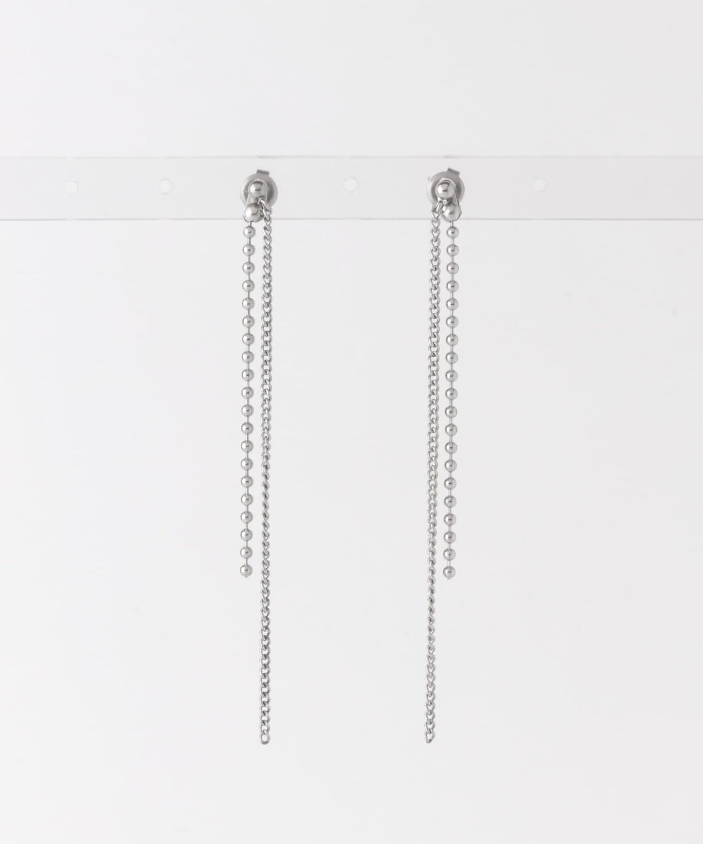 不鏽鋼雙層簡約鏈條耳環