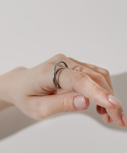 不鏽鋼雙線戒指