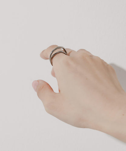 不鏽鋼雙線戒指