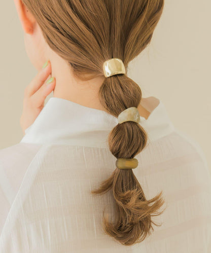 啞光金屬髮圈套裝