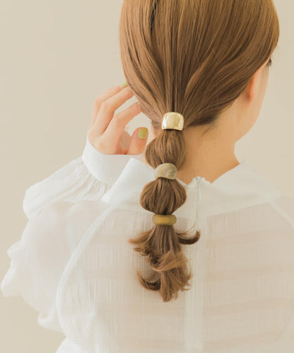 啞光金屬髮圈套裝