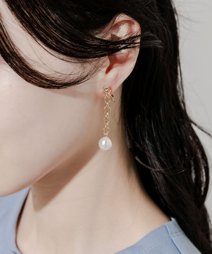 鏈條珍珠耳環