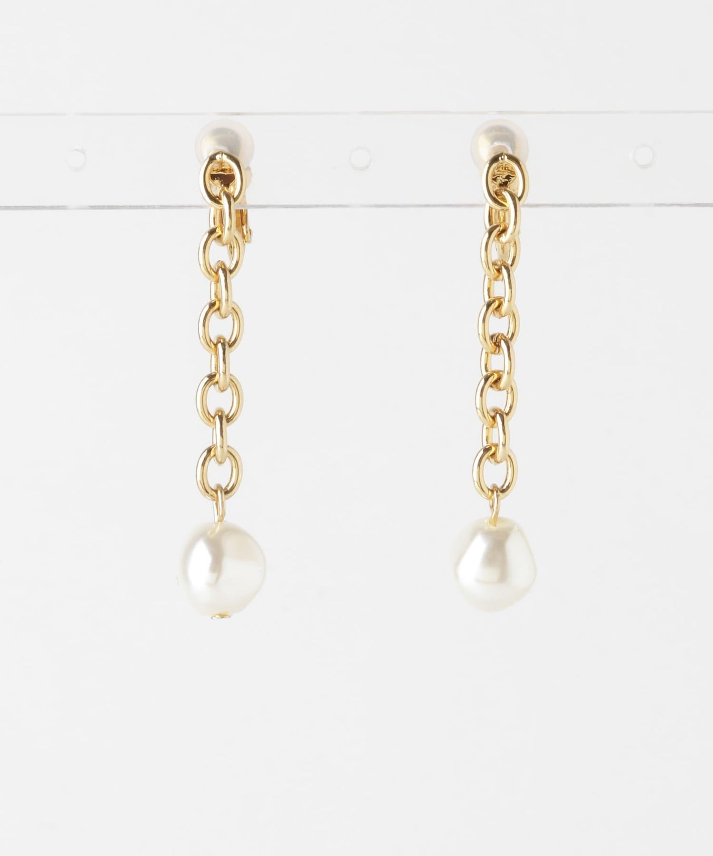 鏈條珍珠耳環