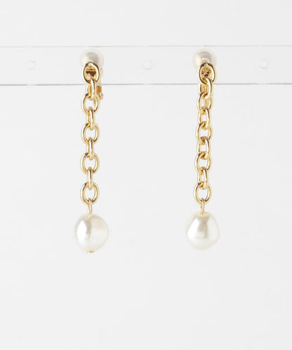 鏈條珍珠耳環