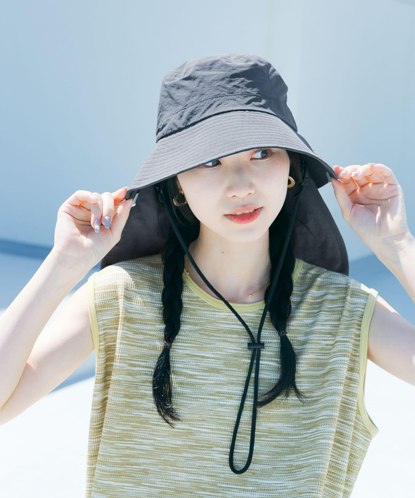 防潑水/防紫外線遮陽漁夫帽