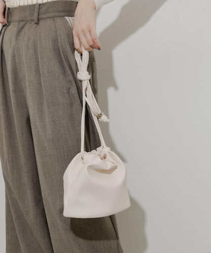 圓形束口單肩包