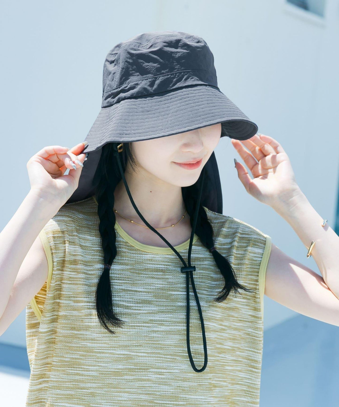 防潑水/防紫外線遮陽漁夫帽