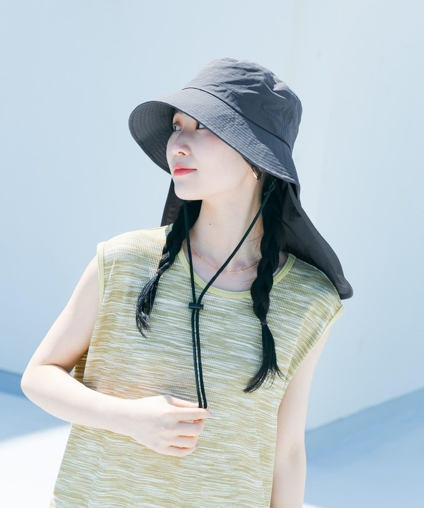 防潑水/防紫外線遮陽漁夫帽