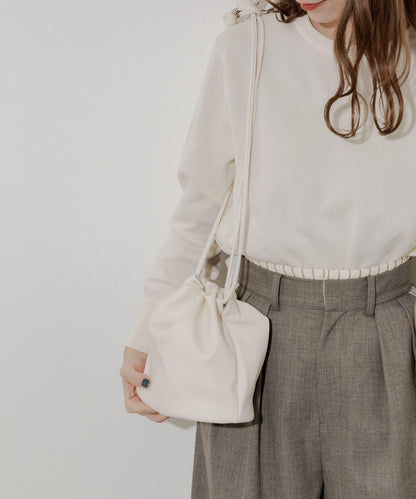 圓形束口單肩包