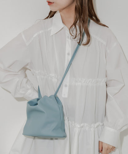 圓形束口單肩包