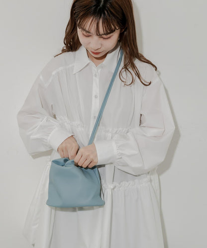 圓形束口單肩包