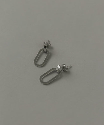 不鏽鋼雙橢圓耳釘