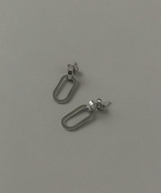 不鏽鋼雙橢圓耳釘