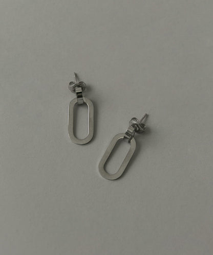 不鏽鋼雙橢圓耳釘