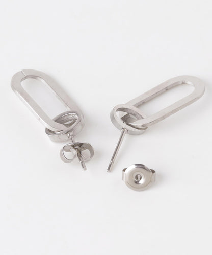 不鏽鋼雙橢圓耳釘