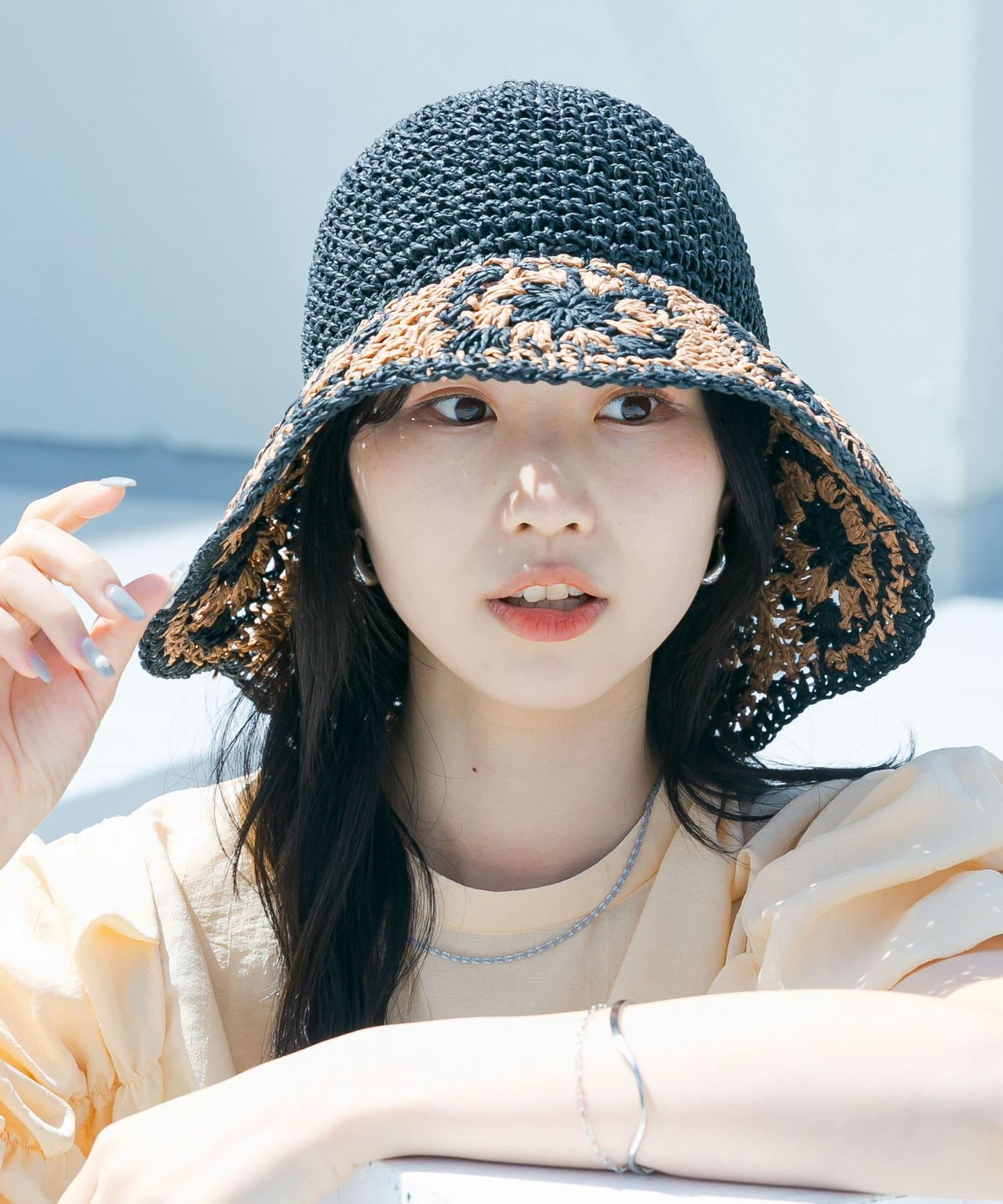 鉤針花樣紙草帽