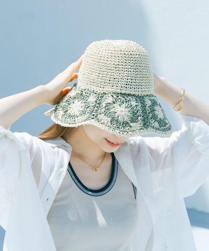 鉤針花樣紙草帽